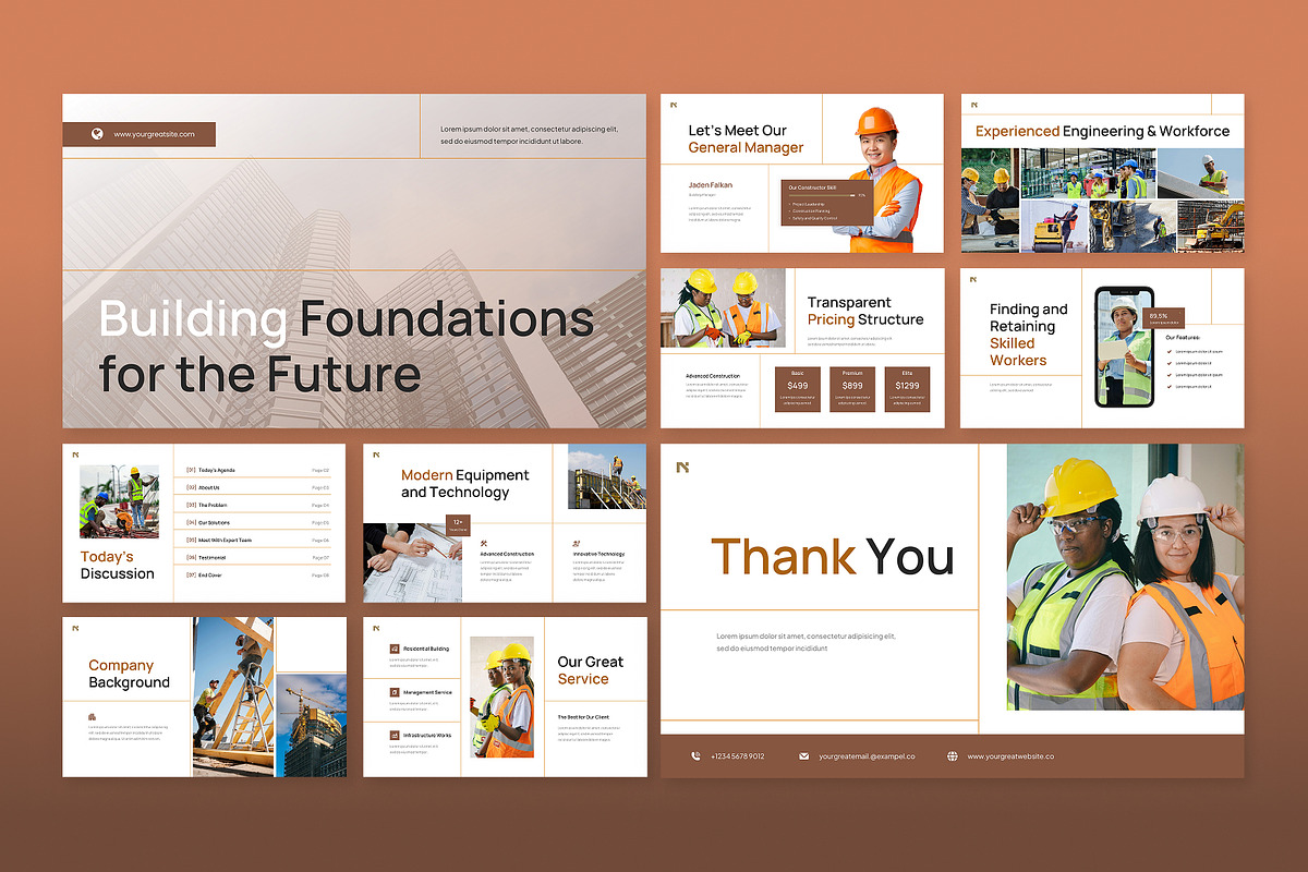 Construction Company PowerPoint, a Presentation Template by Antstheme (Photo 3 of 4)