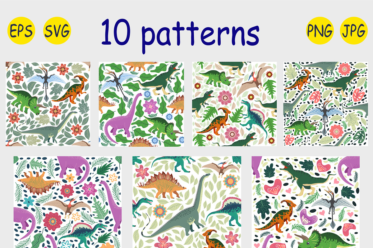 Age of Dinosaurs 2 Patterns, a Pattern Graphic by Michiru13 (Photo 12 of 26)