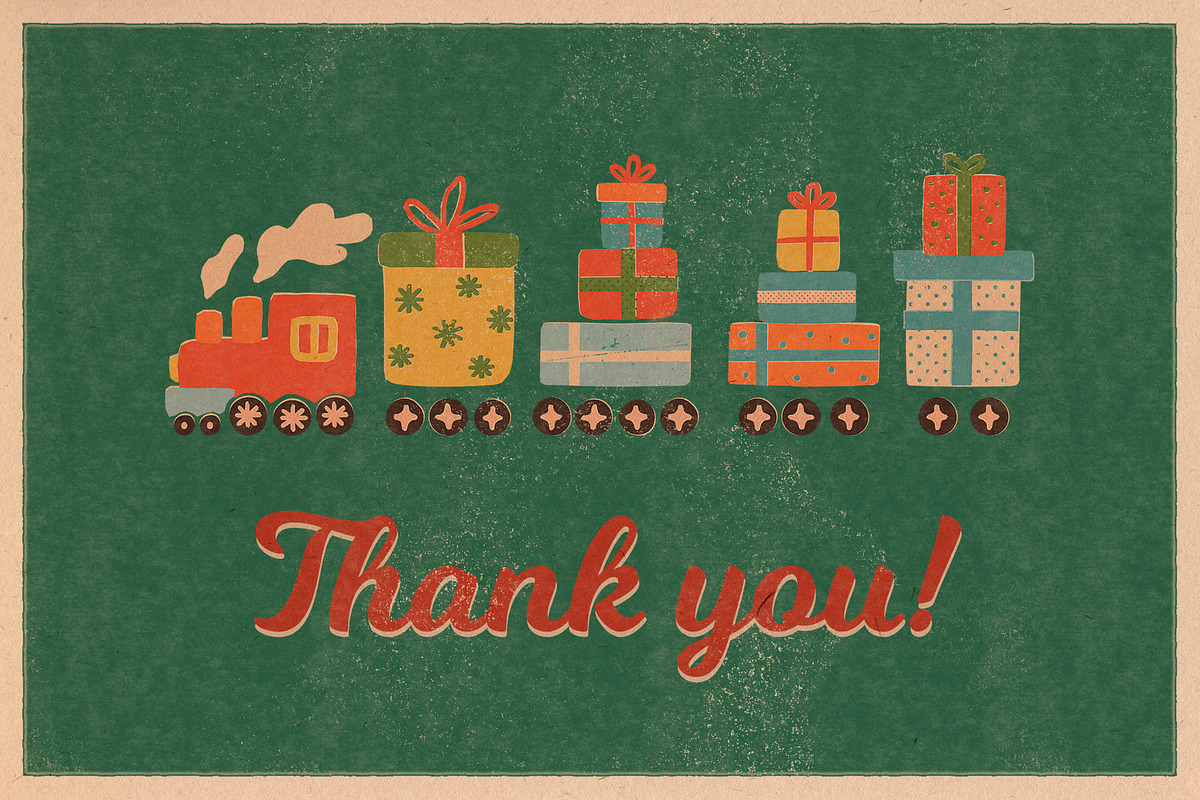 Retro Christmas Clipart & Graphics, a Seasonal Illustration by Paper Cherry (Photo 21 of 21)