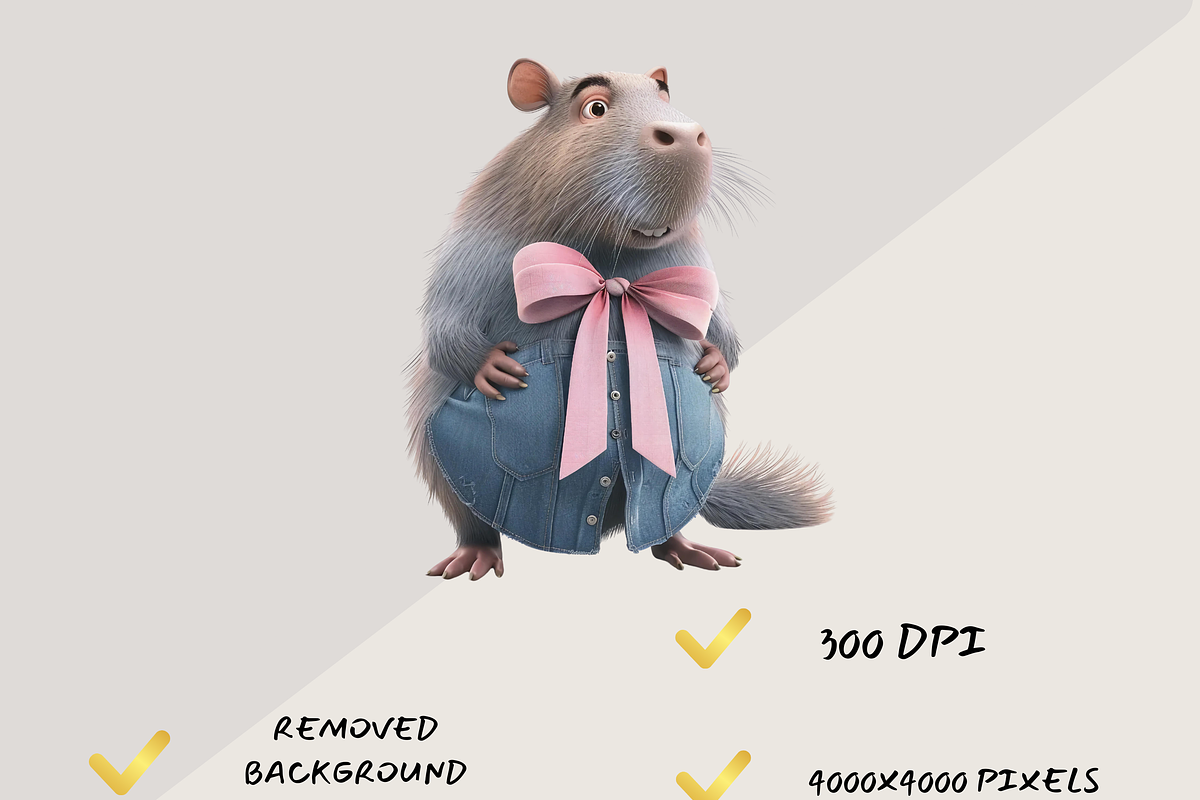 DENIM COQUETTE FARM CLIPART PACK, an Animal Illustration by Daring Digies (Photo 6 of 11)