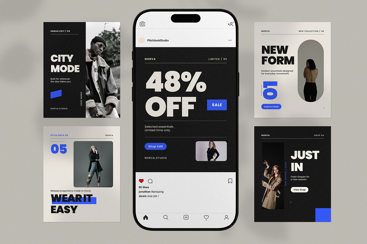 Fashion Social Media Pack, a Social Media Template by Pitchlook.Studio (Photo 3 of 3)