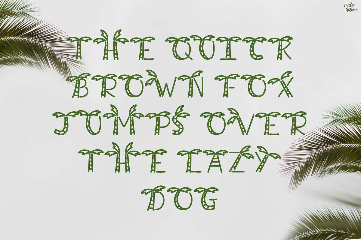 Palm Tree | Display Handwriting Font, a Handwritten Font by LivelyAutumn11.11 (Photo 4 of 5)