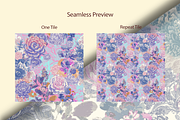 PORCELAIN FLORA, a Pattern Graphic by rumacorakstudio (Thumbnail 4 of 6)