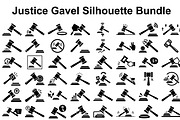 Justice Gavel Silhouette Bundle, a Graphic by hafijul (Thumbnail 1 of 14)