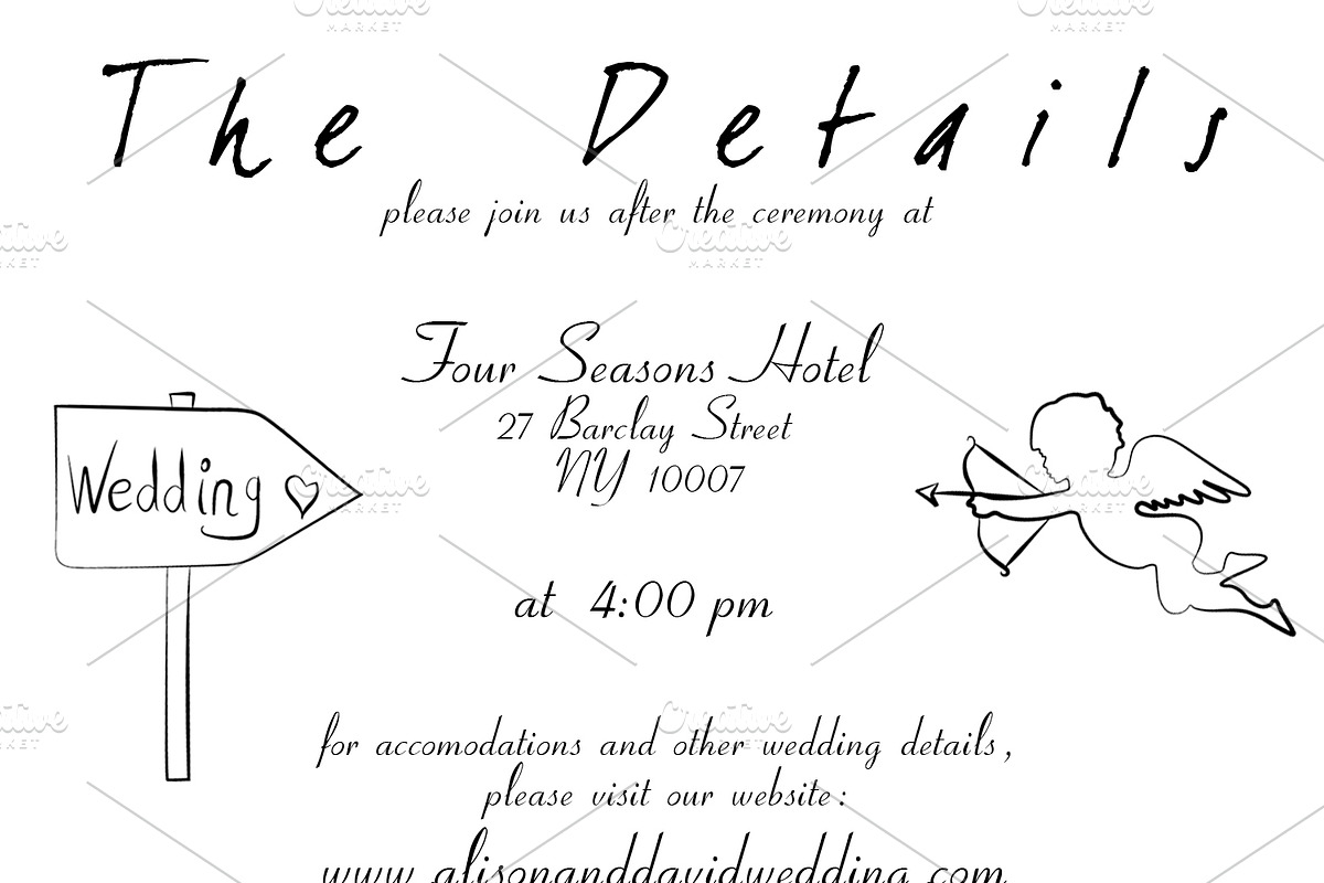 Elegant Wedding Invitation Set, an Invitation Template by Watercolor_Vector Graphic (Photo 4 of 6)