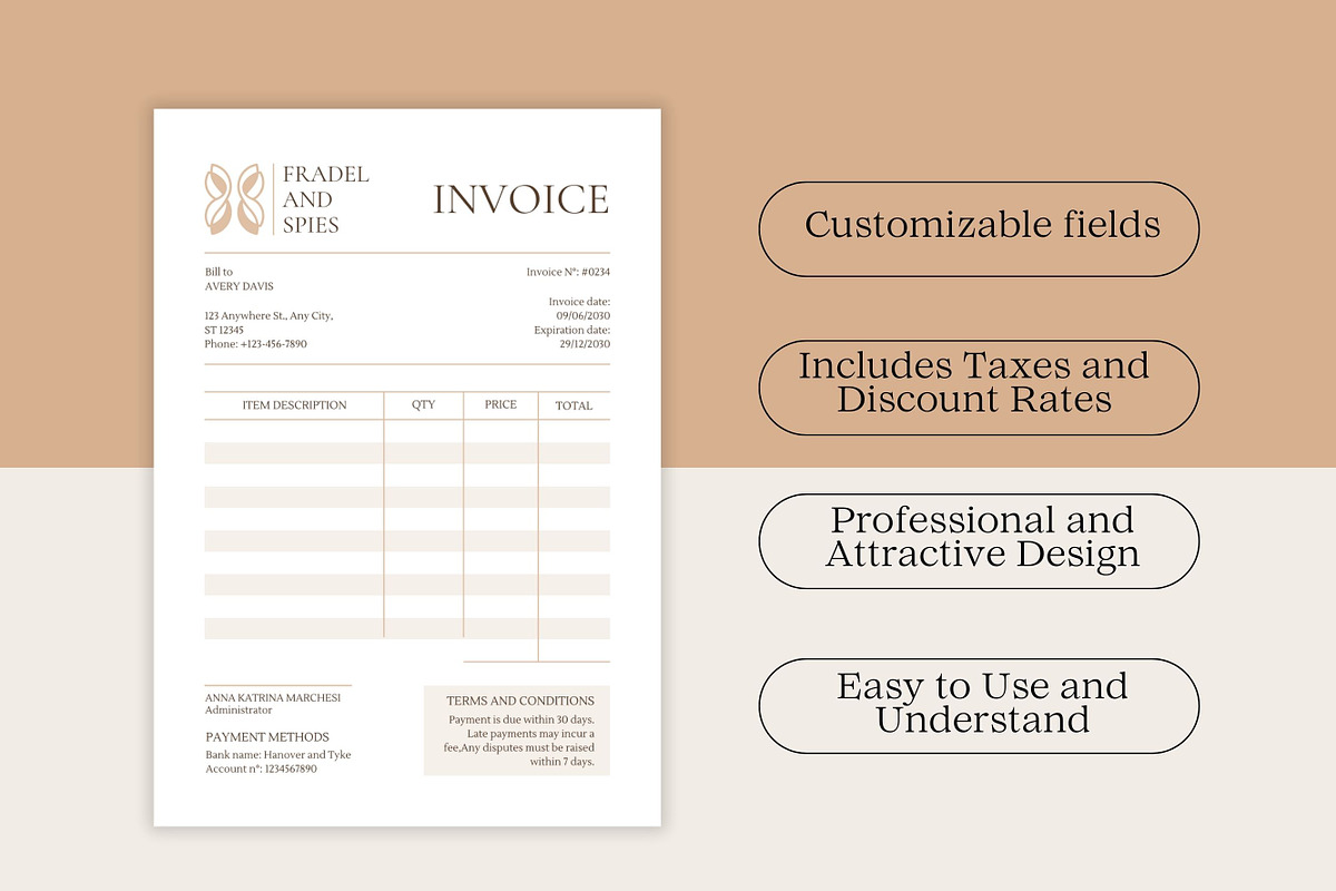 50 Invoice Templates Canva Editable, a Templates & Theme by TemplateCastleStore (Photo 9 of 10)