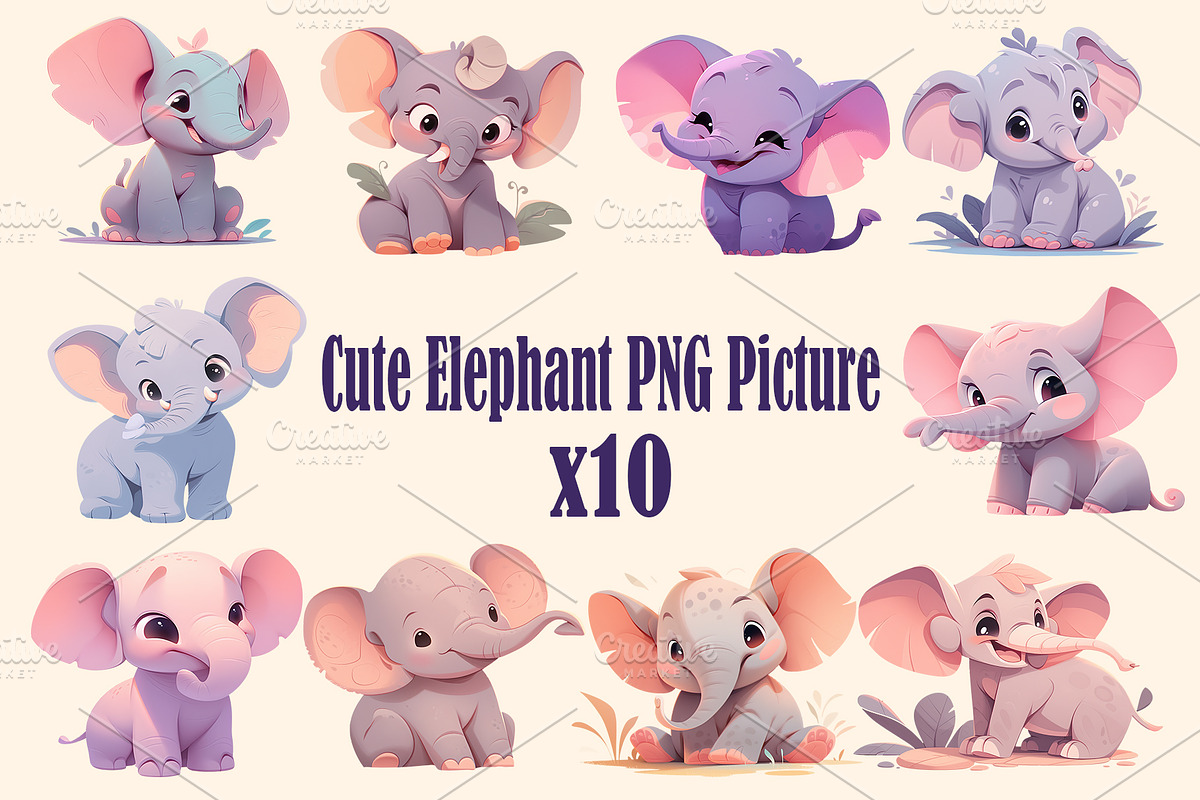 Cute animal collection 400 PNG, an Animal Illustration by DesignFolioHub (Photo 22 of 34)