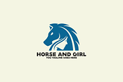 Horse and Girl Logo, a Branding & Logo Template by Brandlogo (Thumbnail 1 of 3)
