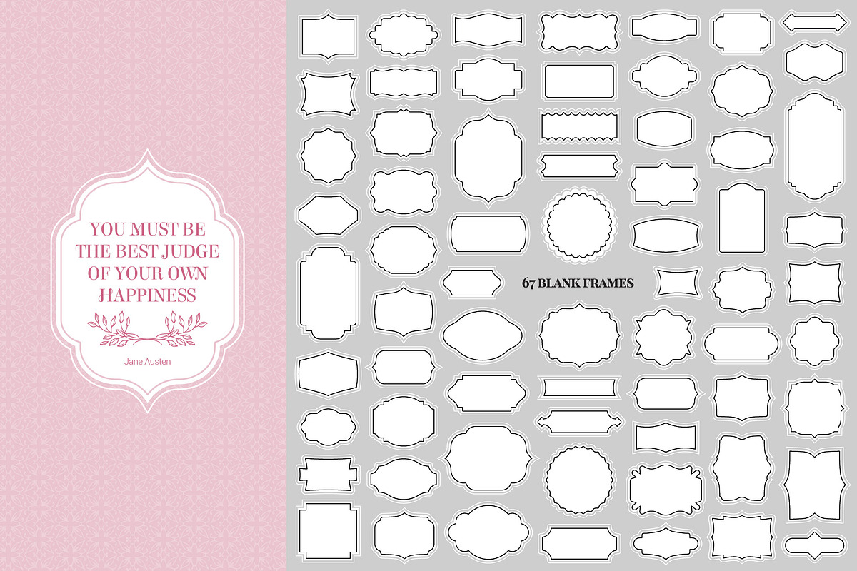 Big Vintage Frames & Decors Set, a Texture Illustration by FourLeafLover (Photo 8 of 10)