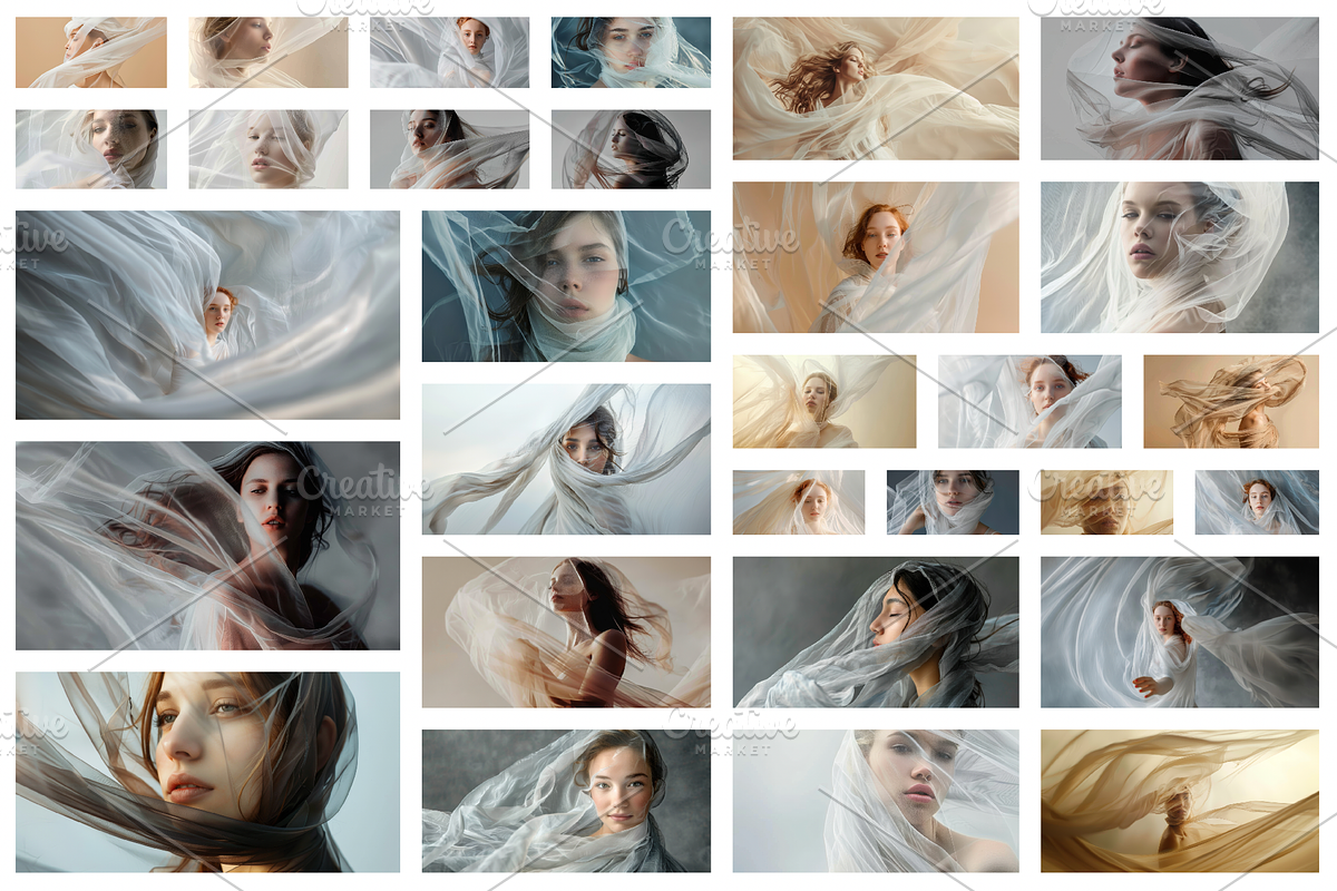 148 Young wrapped models, a Beauty & Fashion Photo by Handmadefont (Photo 2 of 153)