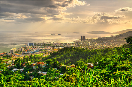 Gulf of Paria shore at Port of Spain, a Nature Photo by Leonid Andronov