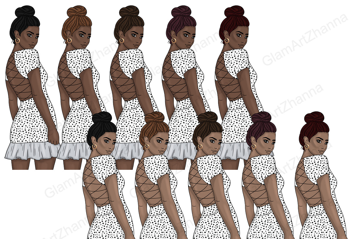 Blogger Girls Clipart, a Person Illustration by GlamArtZhanna (Photo 2 of 5)