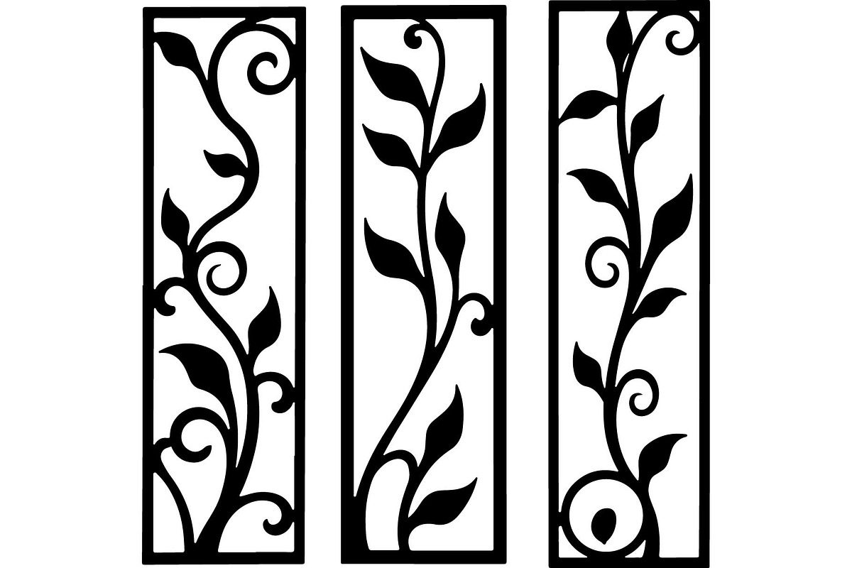 Laser Cut Floral Panels Bundle, an Object Graphic by jahid234 (Photo 2 of 5)