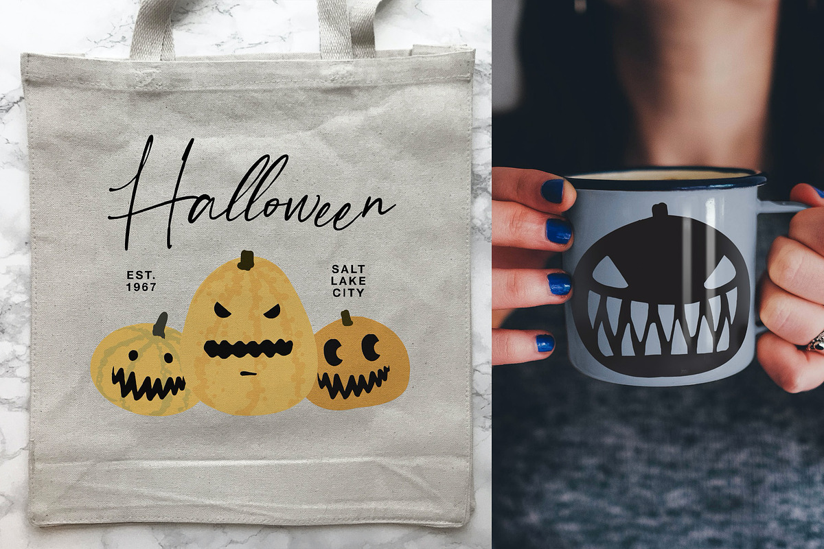 80 Hand Drawn Jack-O-Lantern Vectors, an Illustration by MarkieAnn Creative (Photo 2 of 5)