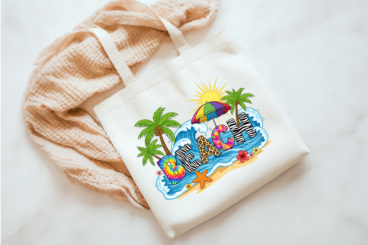 Beach png sublimation, an Illustration by Watercolor design (Photo 3 of 3)