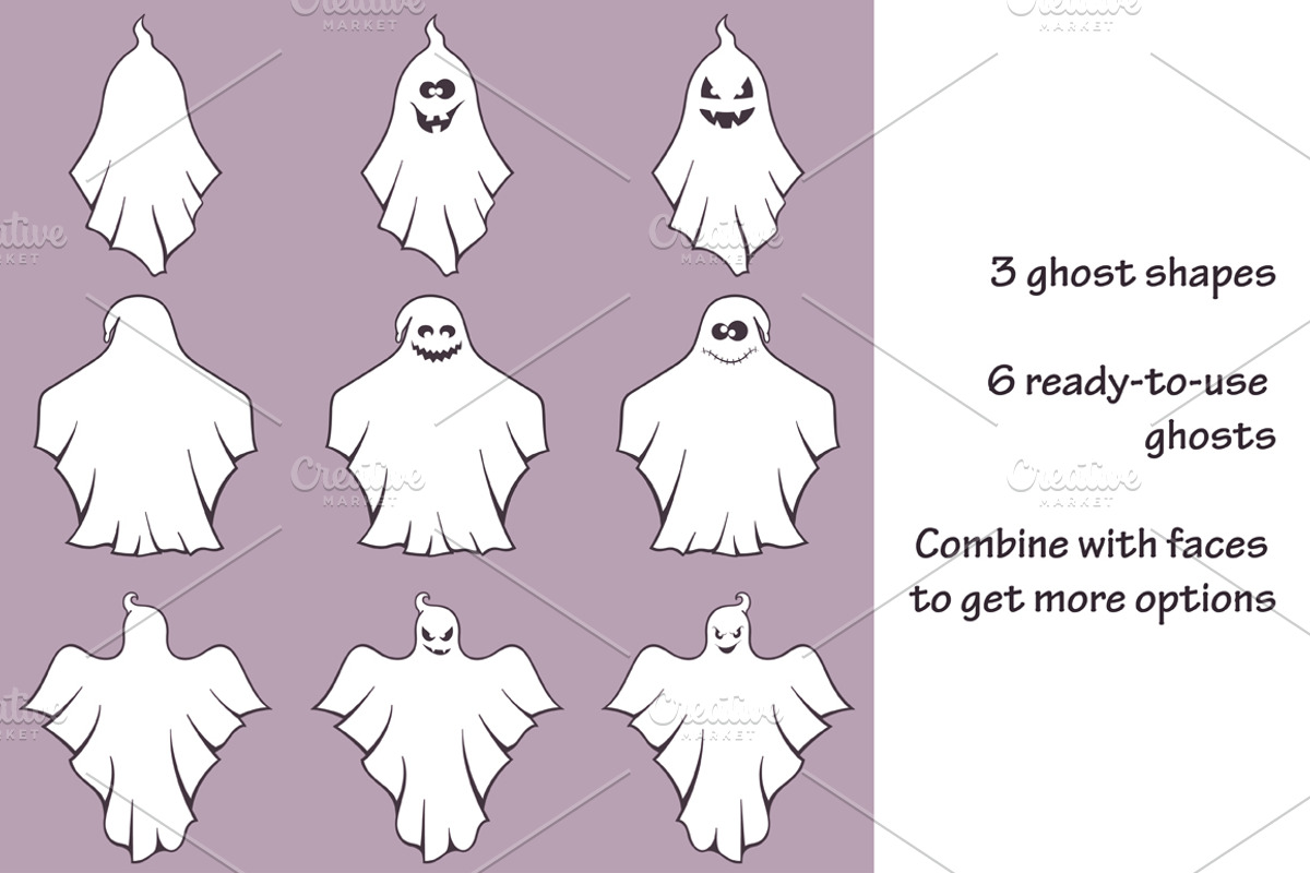 Halloween faces, ghosts and pumpkins, a Graphic by InkySplash (Photo 4 of 4)
