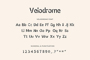 Velodrome Display Font