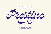 Prestino - Classy Script, a Script Font by Fenotype (Thumbnail 1 of 13)
