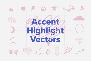 Creative Text Highlights Vector Set