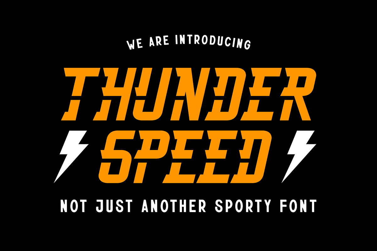 Thunderspeed | Sporty and Futuristic, a Serif Font by Tigadestd Type (Photo 1 of 7)