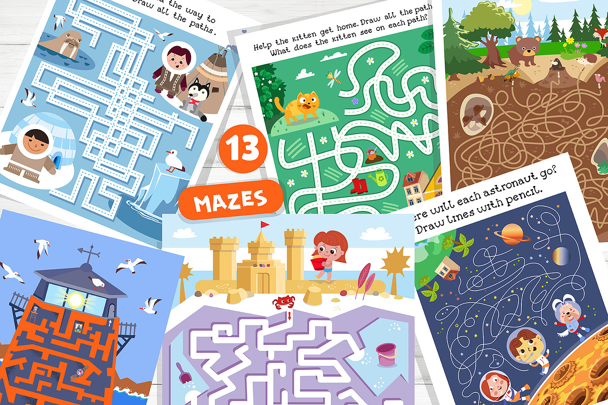 Funny Activities for Kids Book 2, an Education Illustration by ArtyCats (Photo 2 of 10)