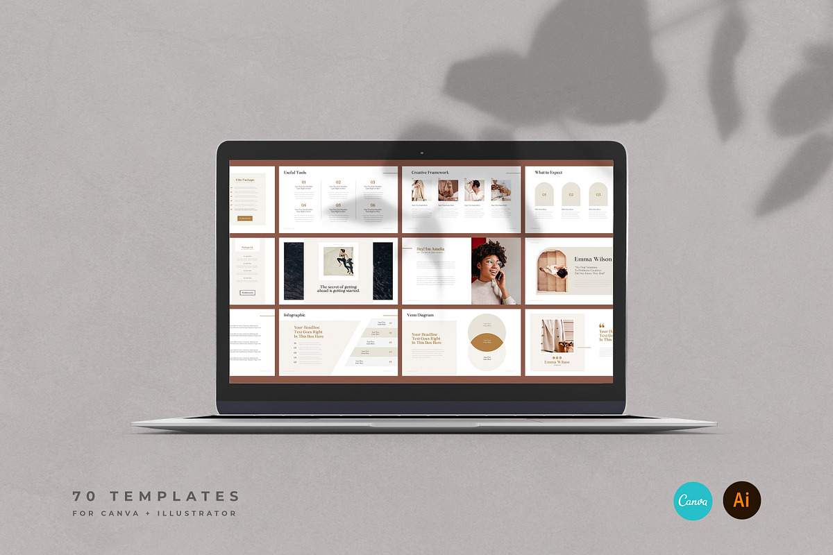 CANVA Slide Deck For eCourse/Webinar, a Marketing Template by AndrewPixel (Photo 5 of 13)
