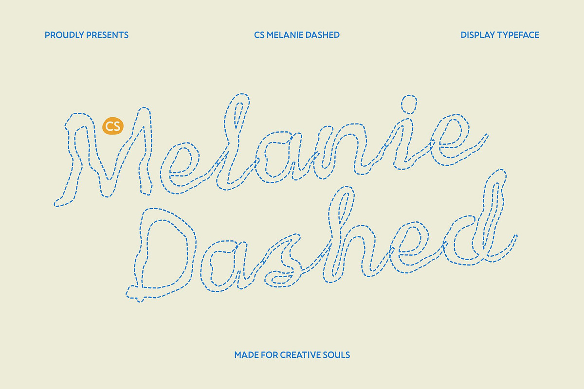 CS Melanie Dashed, a Script Font by Craft Supply Co. (Photo 1 of 8)