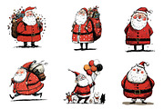 Whimsical Funny Santa clipart, an Illustration by CreationArt (Thumbnail 3 of 5)