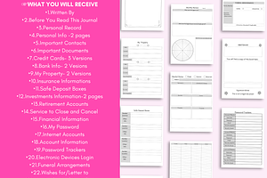 End Of Life Planner Canva Templates