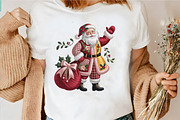 Faux Embroidery Waving Santa Claus C, an Illustration by CrexoraLab (Thumbnail 4 of 4)