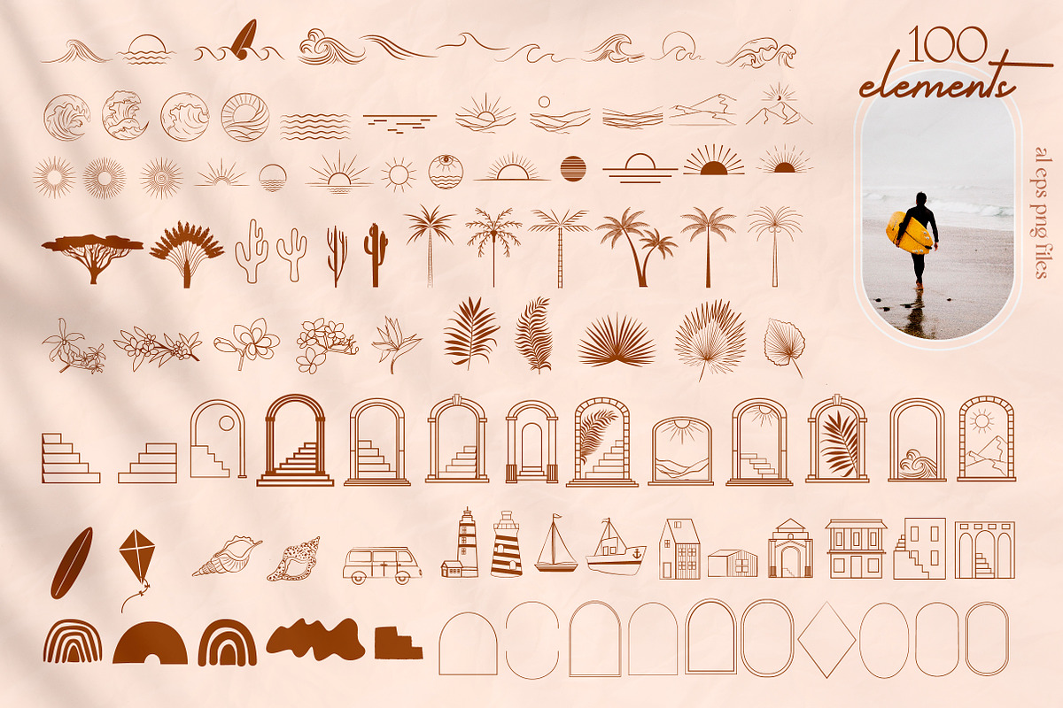 Boho Summer Logo, a Branding & Logo Template by Mio Buono (Photo 2 of 16)