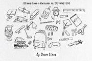 Back To School Doodles With Bows, an Education Illustration by Decor Lines (Thumbnail 4 of 16)