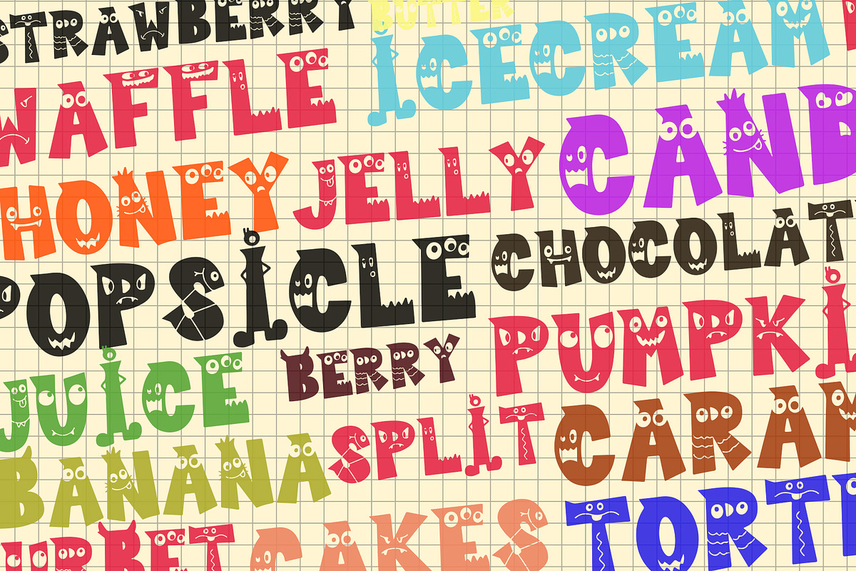 Cutie Monster - Monster Font preview 4