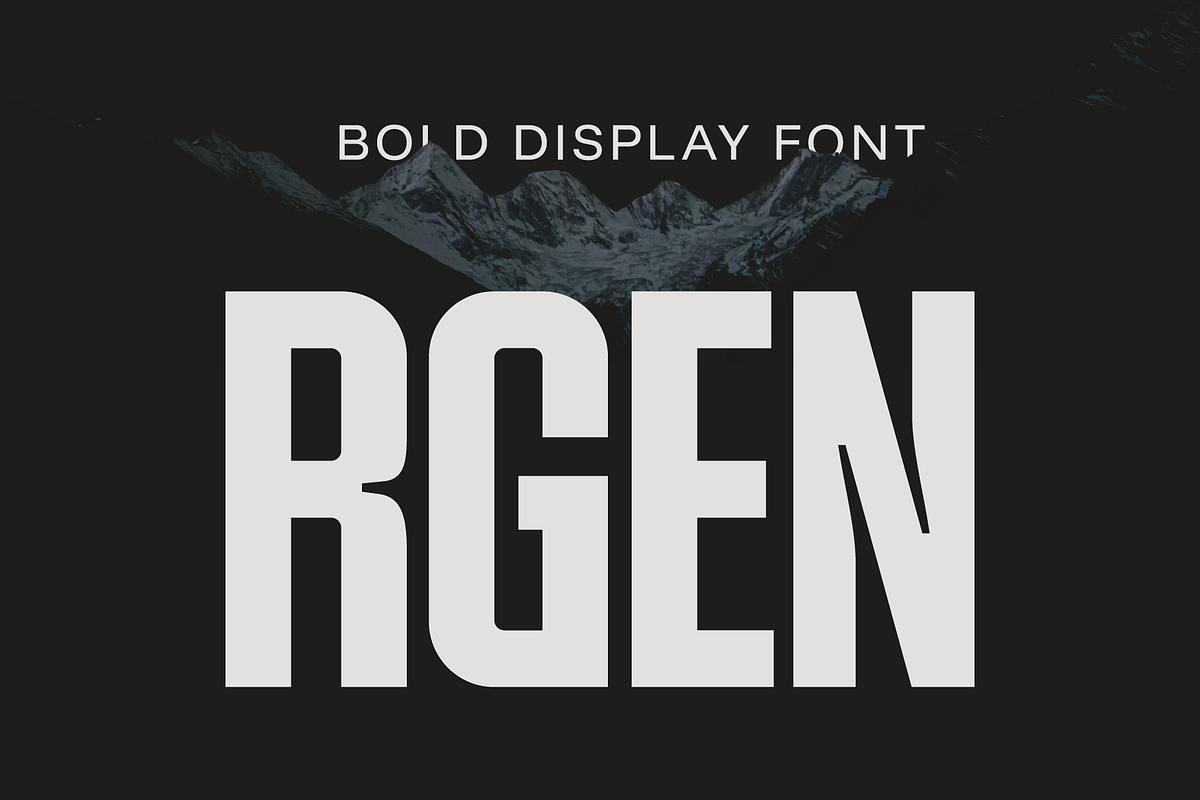 Rgen-Bold Condensed Display Font, a Sans Serif Font by Ebad Designs (Photo 1 of 9)