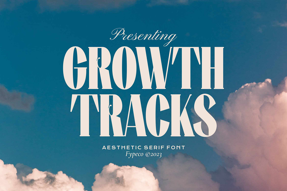 Growth Tracks - Aesthetic Serif Font, a Serif Font by Fype Co. (Photo 1 of 5)