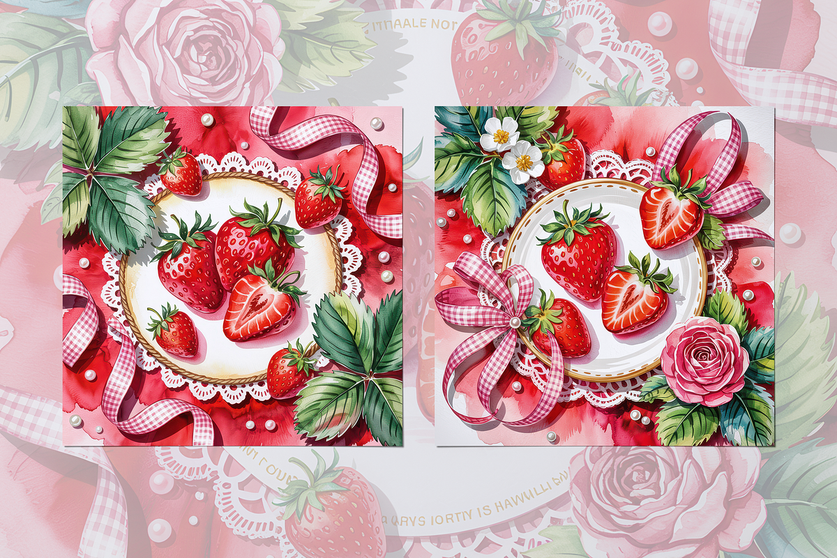 Strawberry Dreams, a Background Graphic by Curve Design (Photo 4 of 7)
