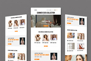 Modern Fashion Email Newsletter, an UI Kit Template by MightyDesign