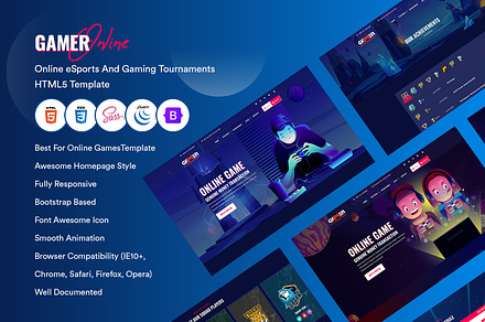Online eSports And Gaming Tournament, a HTML Template by CodexCoder Themes
