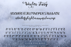 Winter Story Font & Extras