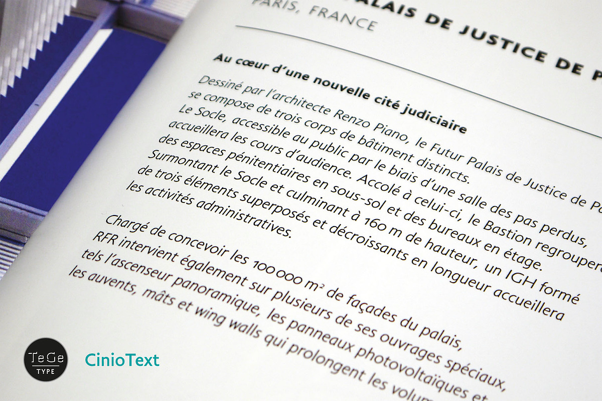Cinio Text, a Sans Serif Font by TeGeType foundry (Photo 3 of 7)