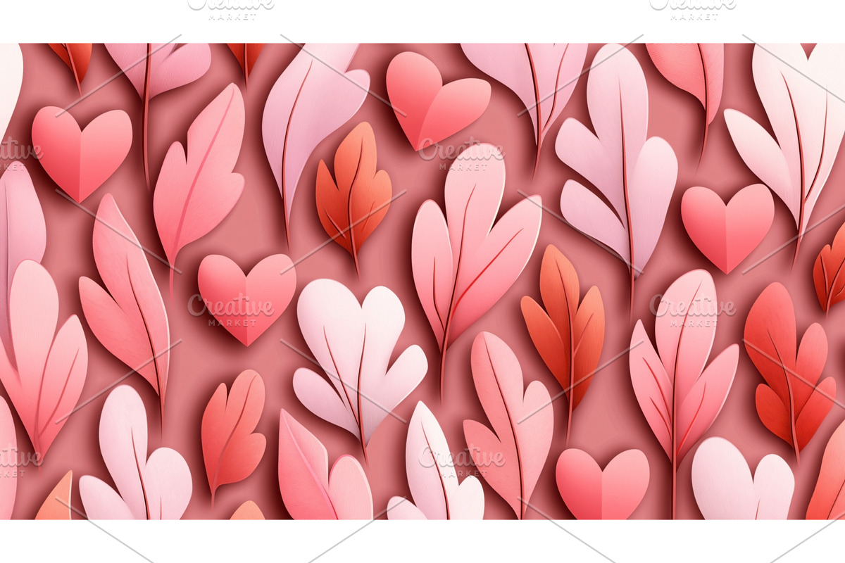 Seamless pattern of pink and red, an Illustration by Sergey Kotenev