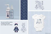 Japanese kokeshi doll clipart, an Object Graphic by Tatyana_Zenartist (Thumbnail 8 of 12)