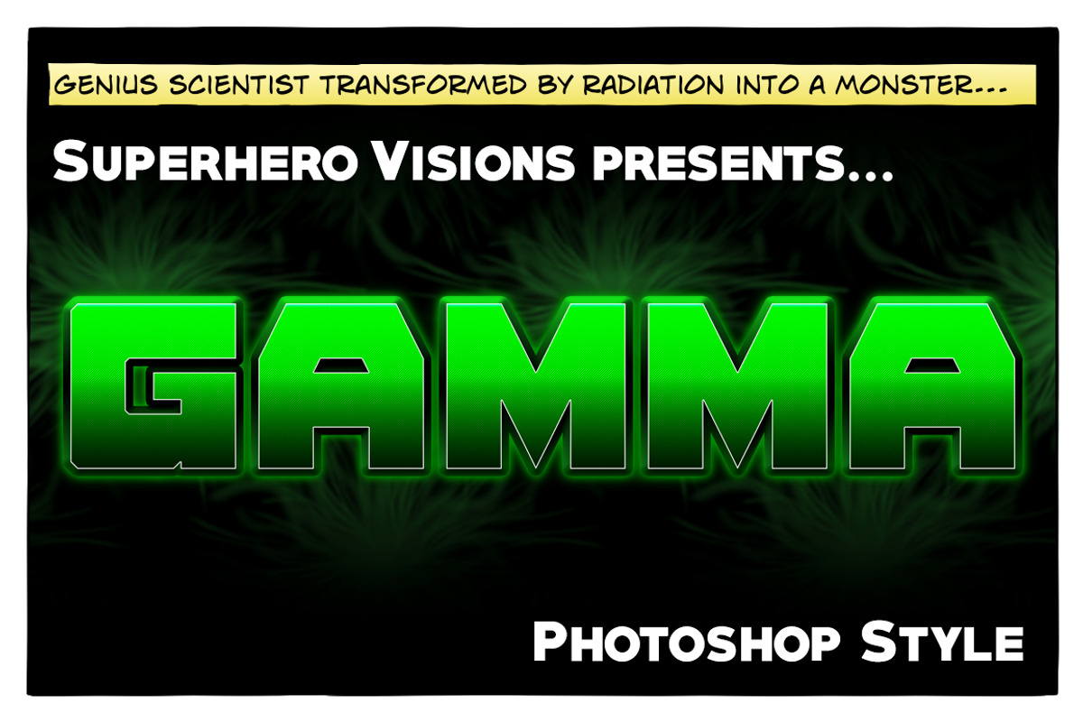 10 Photoshop Styles: Superheroes v1, a Layer Style Add-On by SuperheroVisions (Photo 4 of 15)