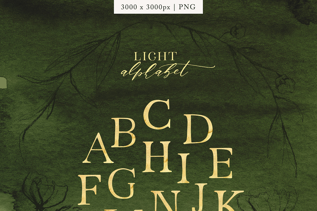 Delicate Greenery Watercolor+Pencil, a Texture Illustration by Inky Jar Design Studio (Photo 14 of 15)