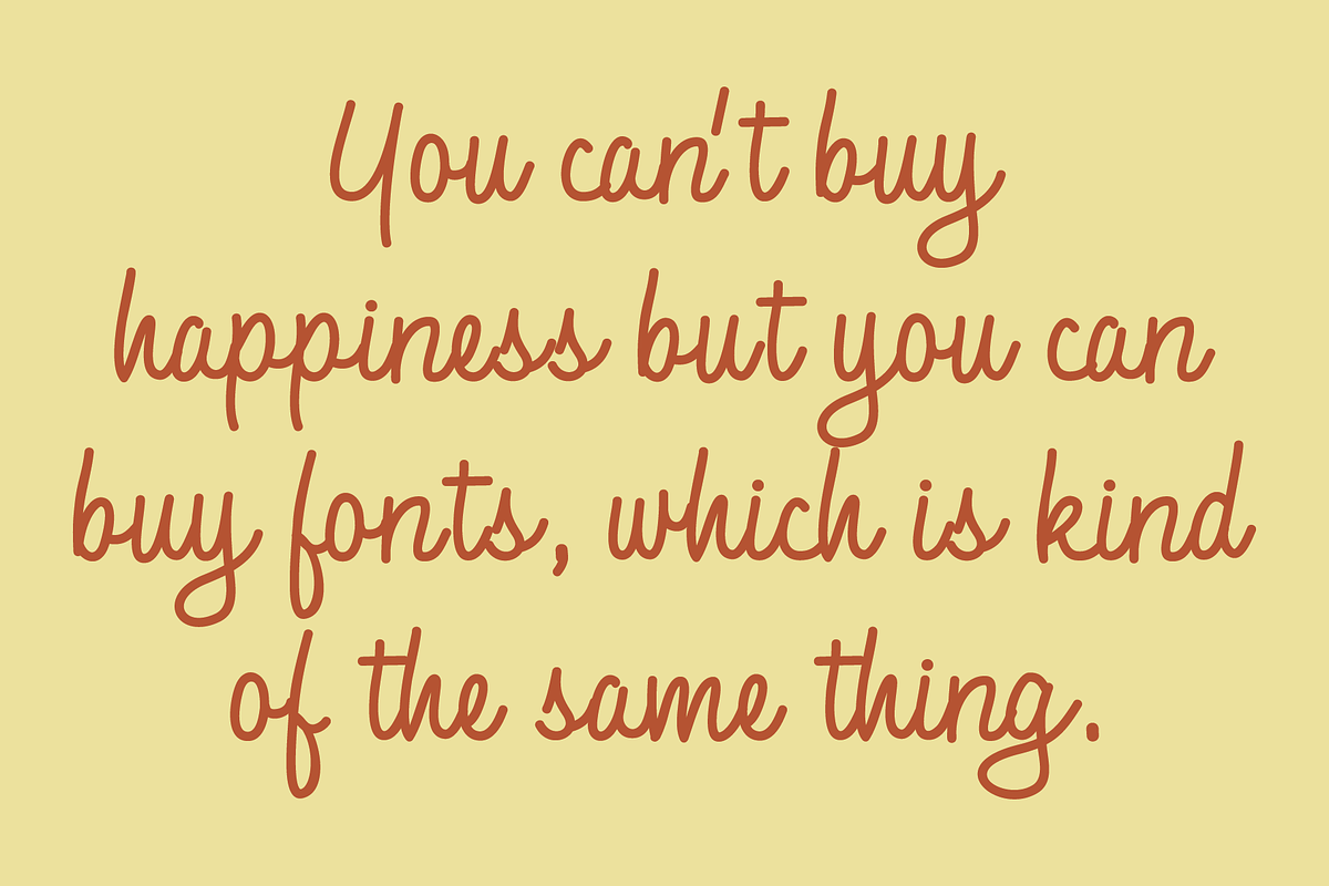 Rolling Ball Cursive - Hand Lettered, a Script Font by GG Design (Photo 8 of 10)