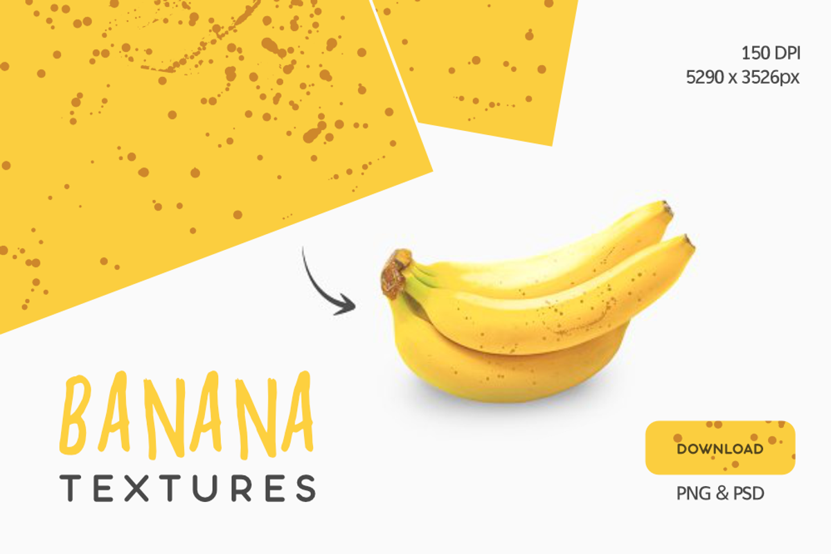 3 Banana Textures, a Texture Graphic by GraphicValley (Photo 1 of 3)