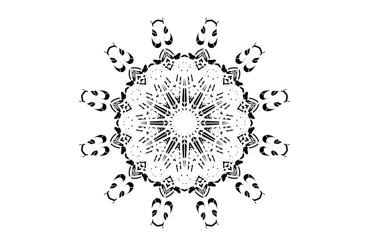 Black and White Mandala Patterns Set, a Decorative Illustration by NJ Himel (Photo 88 of 101)