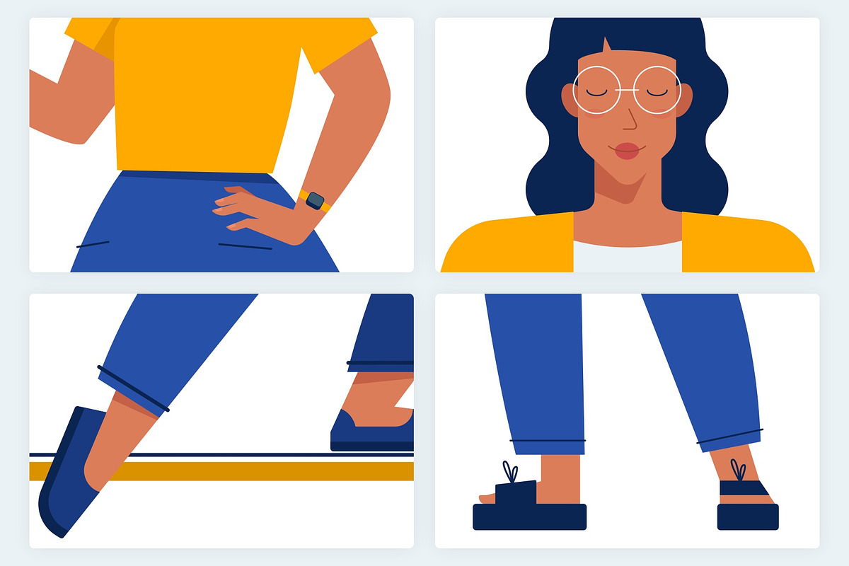 4 vector illustrations, a Person Illustration by Librebird (Photo 2 of 6)