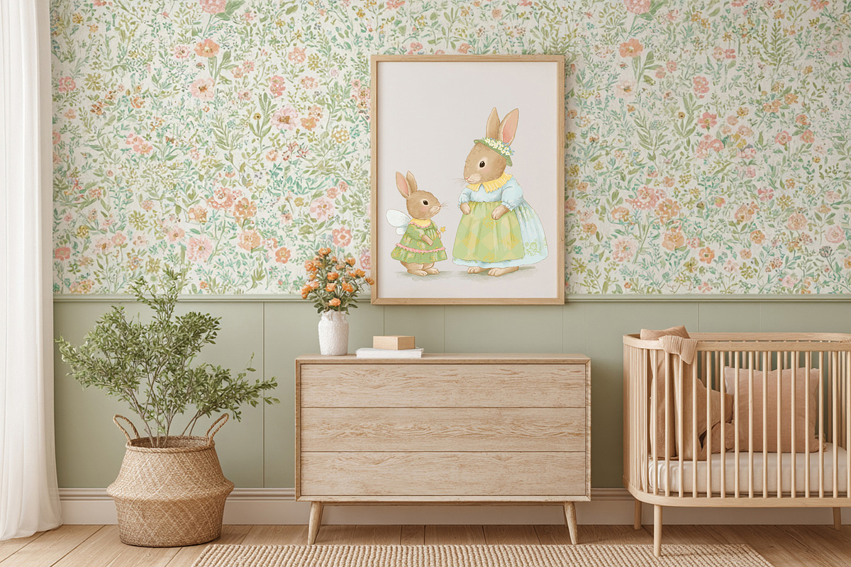 Vintage Summer Bunny Clipart Set, an Illustration by AlenaVlasko stock Market (Photo 3 of 5)