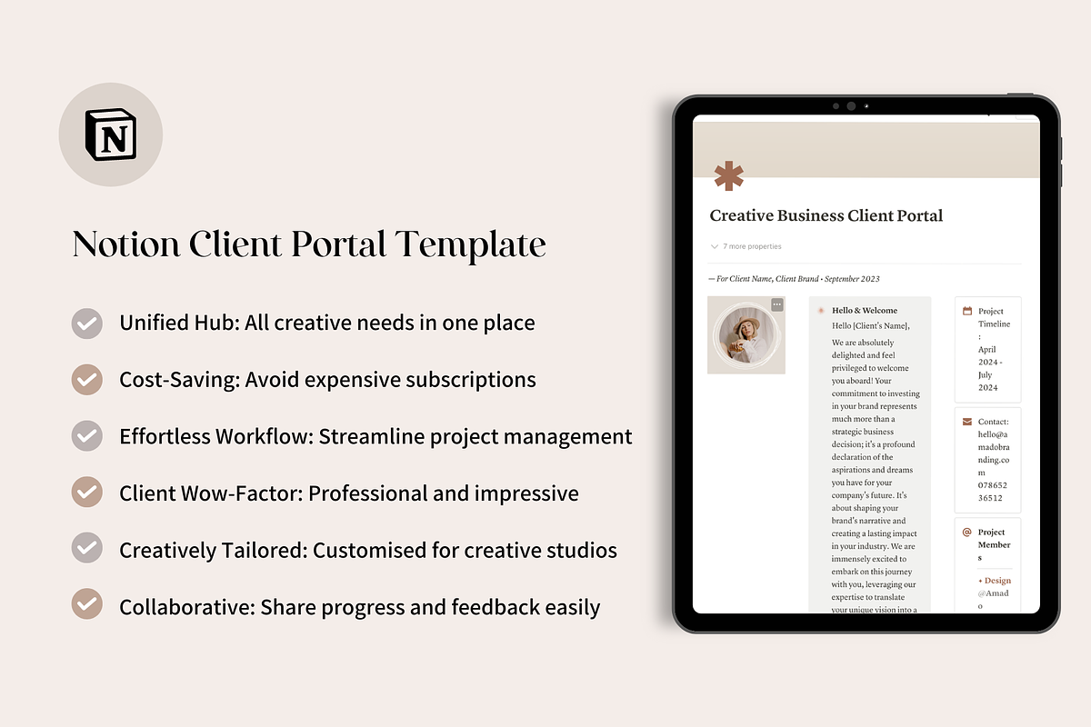 Notion Creative Studio Client Hub